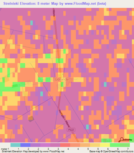 Strelnieki,Latvia Elevation Map