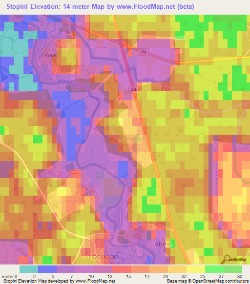 Stopini,Latvia Elevation Map