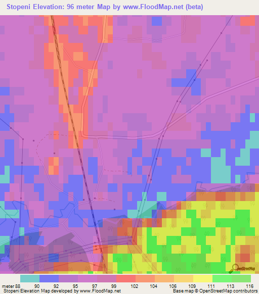 Stopeni,Latvia Elevation Map