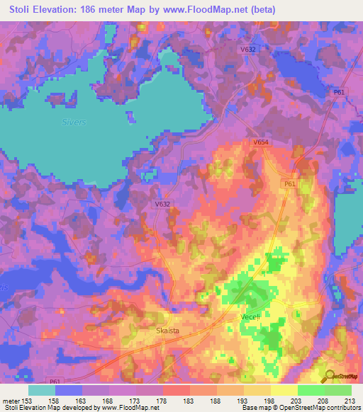 Stoli,Latvia Elevation Map