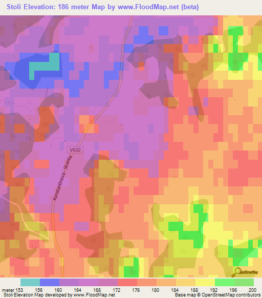 Stoli,Latvia Elevation Map