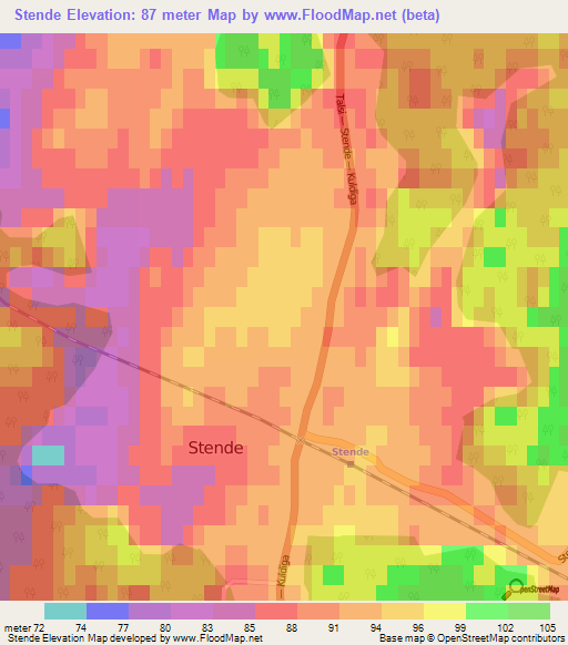Stende,Latvia Elevation Map