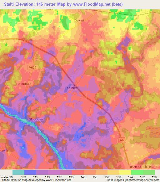 Stalti,Latvia Elevation Map