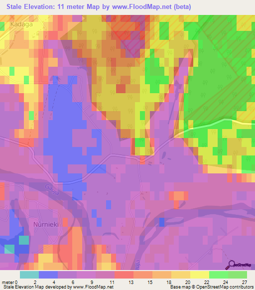 Stale,Latvia Elevation Map