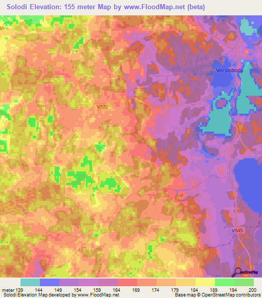 Solodi,Latvia Elevation Map