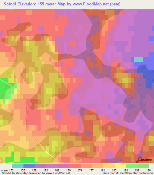 Solodi,Latvia Elevation Map