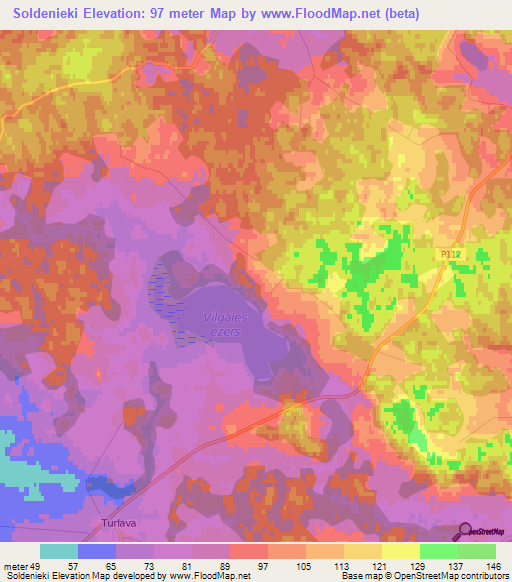 Soldenieki,Latvia Elevation Map