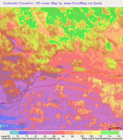 Sodenieki,Latvia Elevation Map