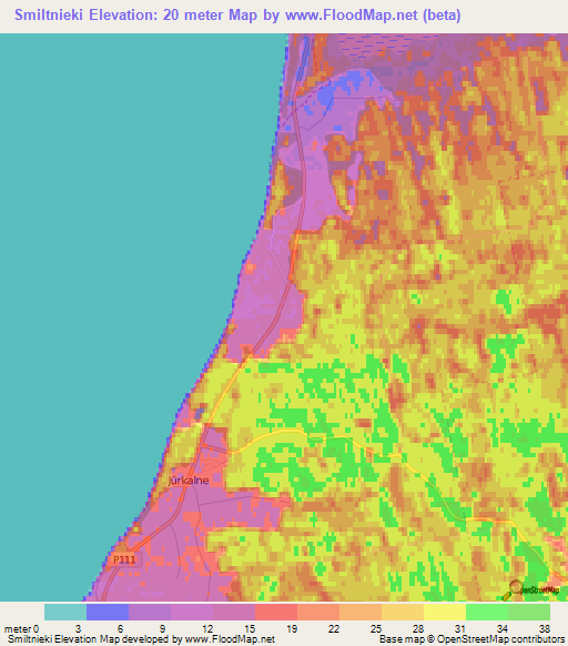 Smiltnieki,Latvia Elevation Map