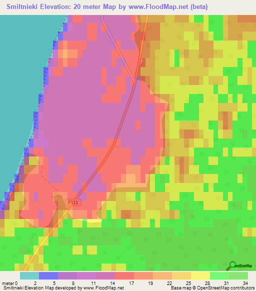 Smiltnieki,Latvia Elevation Map