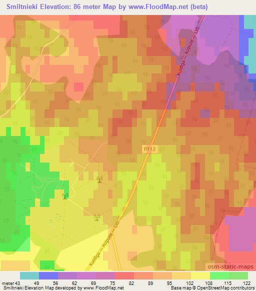 Smiltnieki,Latvia Elevation Map