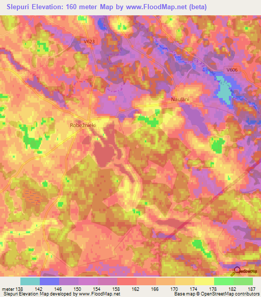 Slepuri,Latvia Elevation Map