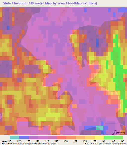 Slate,Latvia Elevation Map