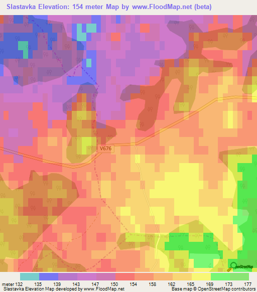 Slastavka,Latvia Elevation Map