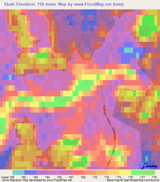 Skuki,Latvia Elevation Map