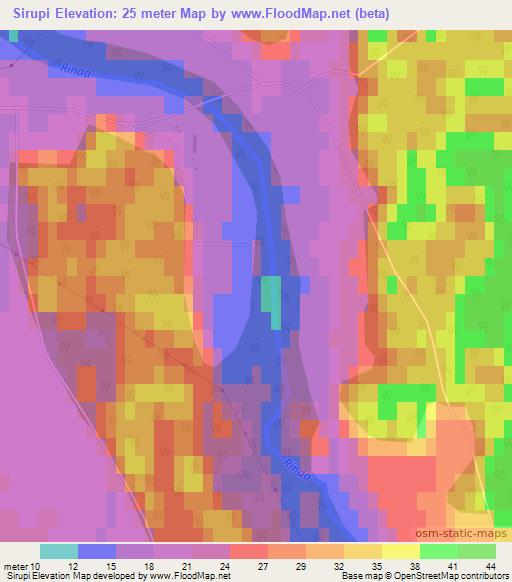 Sirupi,Latvia Elevation Map