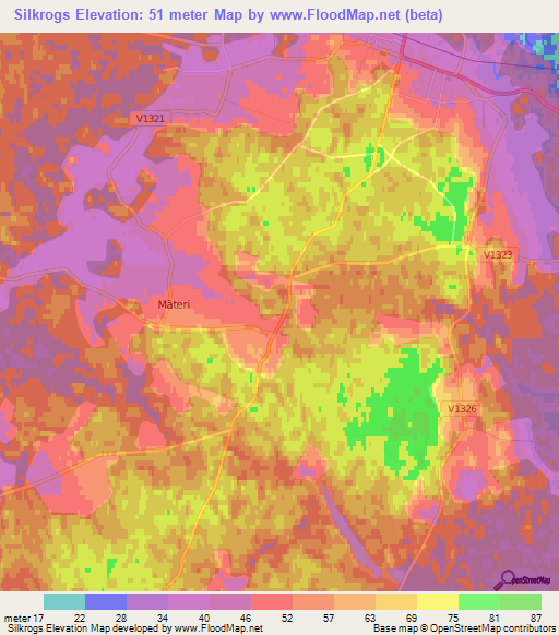 Silkrogs,Latvia Elevation Map