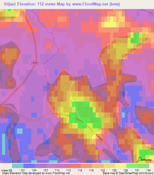 Siljani,Latvia Elevation Map