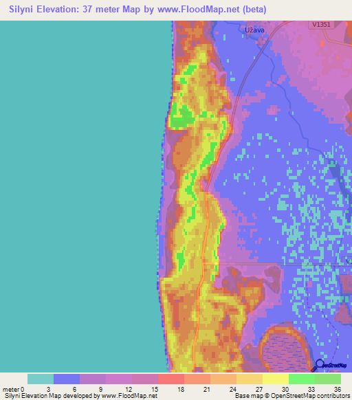 Silyni,Latvia Elevation Map