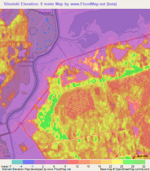 Silenieki,Latvia Elevation Map