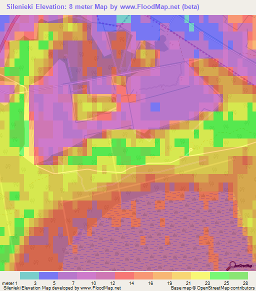 Silenieki,Latvia Elevation Map