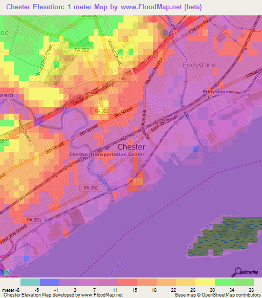 Chester,US Elevation Map