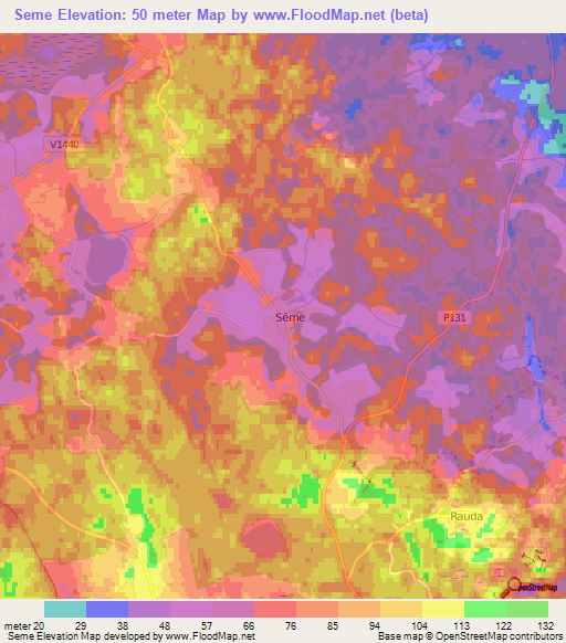 Seme,Latvia Elevation Map