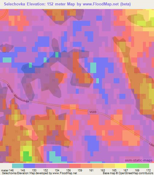 Selechovka,Latvia Elevation Map