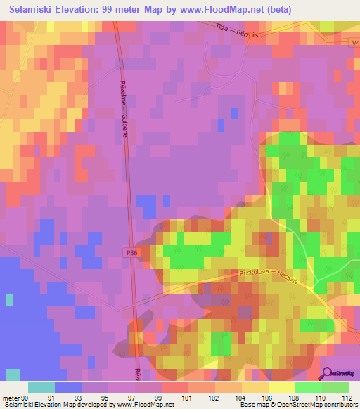 Selamiski,Latvia Elevation Map