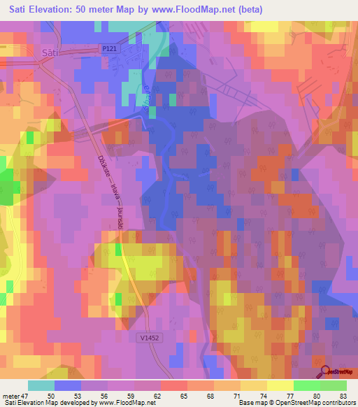 Sati,Latvia Elevation Map