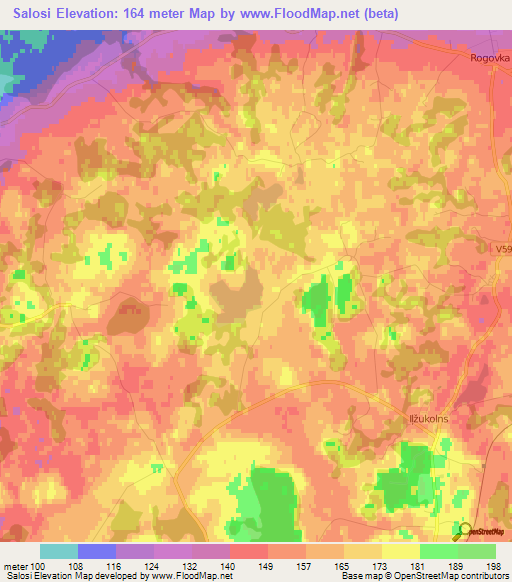 Salosi,Latvia Elevation Map