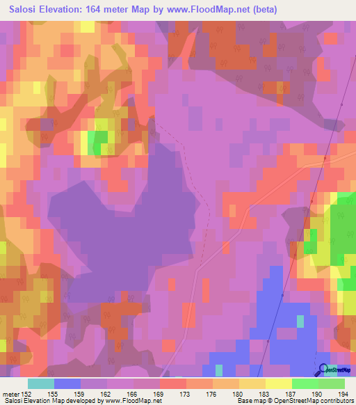 Salosi,Latvia Elevation Map