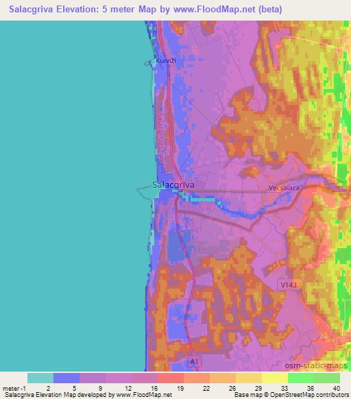 Salacgriva,Latvia Elevation Map