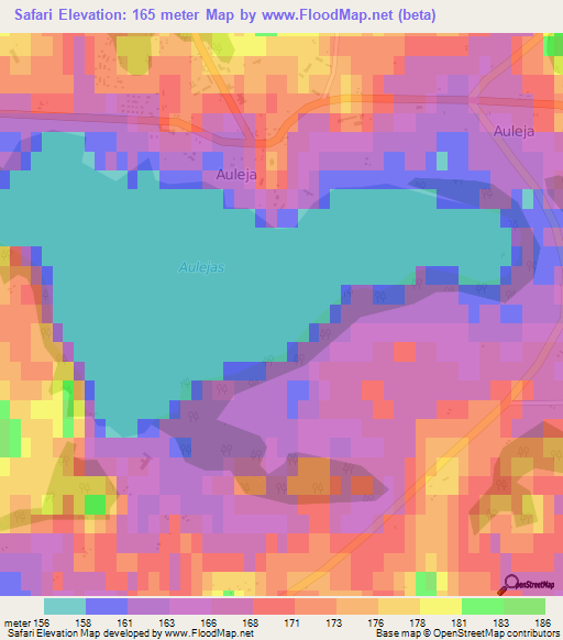 Safari,Latvia Elevation Map