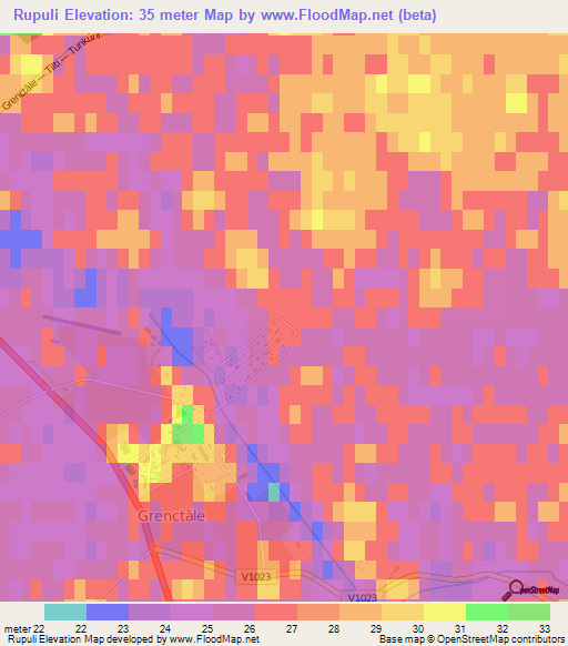 Rupuli,Latvia Elevation Map