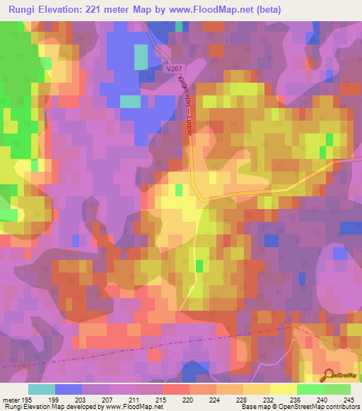 Rungi,Latvia Elevation Map