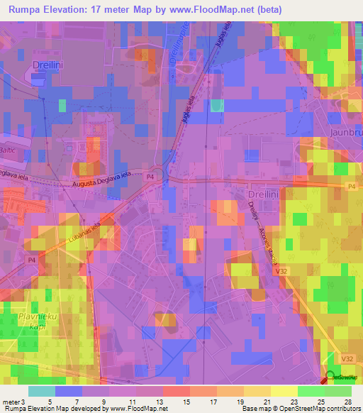 Rumpa,Latvia Elevation Map