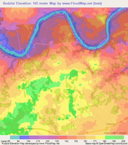 Rudzisi,Latvia Elevation Map