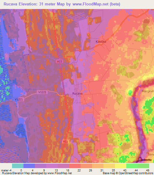 Rucava,Latvia Elevation Map