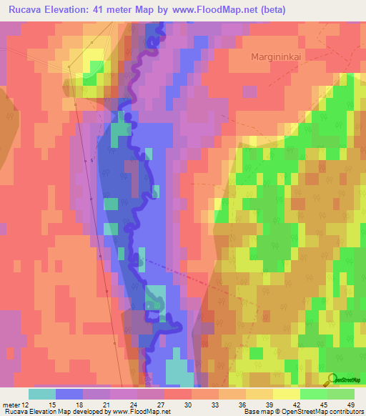 Rucava,Latvia Elevation Map