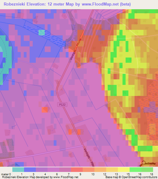 Robeznieki,Latvia Elevation Map