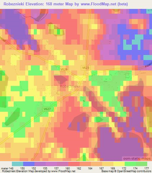 Robeznieki,Latvia Elevation Map