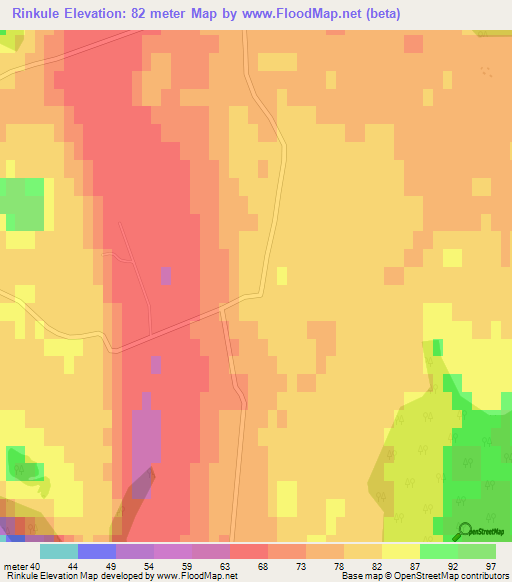 Rinkule,Latvia Elevation Map