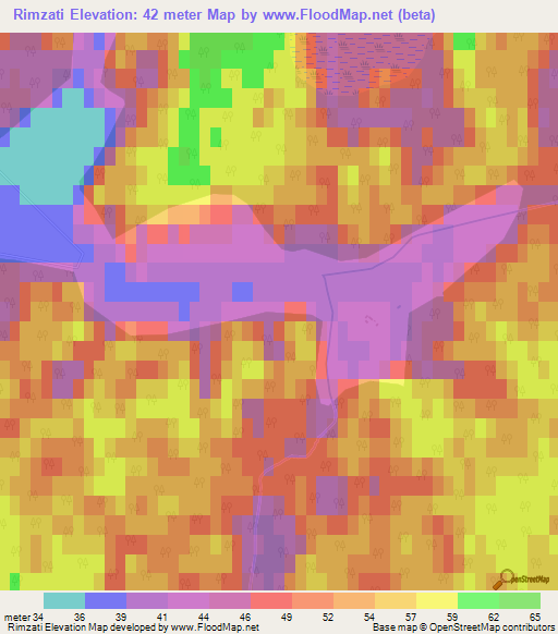 Rimzati,Latvia Elevation Map