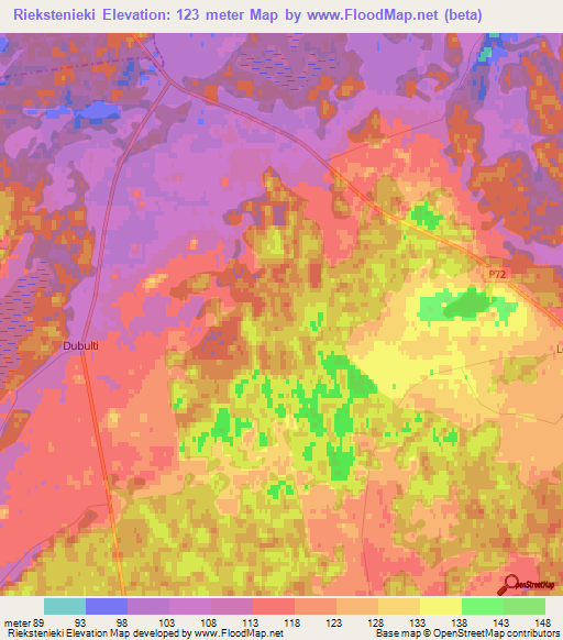 Riekstenieki,Latvia Elevation Map