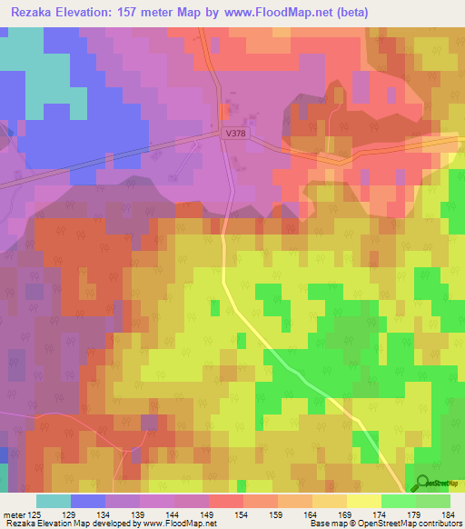 Rezaka,Latvia Elevation Map