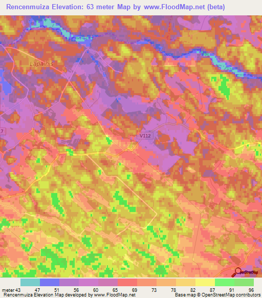 Rencenmuiza,Latvia Elevation Map