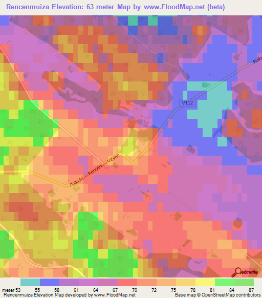 Rencenmuiza,Latvia Elevation Map