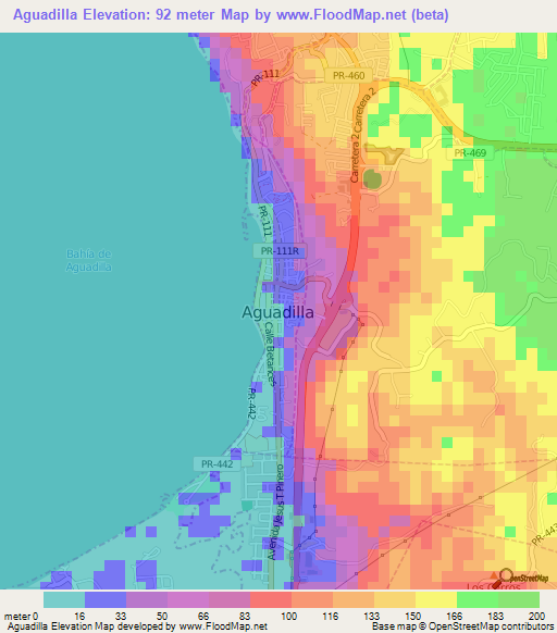 Elevation of Aguadilla,Puerto Rico Elevation Map, Topography, Contour