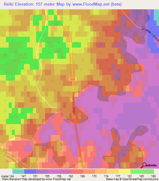 Reiki,Latvia Elevation Map